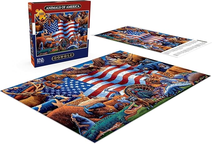 Buffalo Games - Eric Dowdle - Animals of America - 300 Piece Jigsaw Puzzle for Adults -Challenging Puzzle Perfect for Game Nights - Finished Size is 21.25 x 15.00