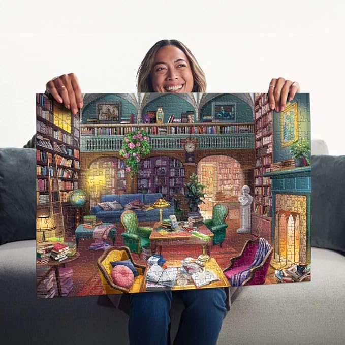 Ravensburger - Dream Library - 500 Piece Large Format Jigsaw Puzzle - Beautiful Colors and Intricate Details - Premium Quality - Puzzles for Adults