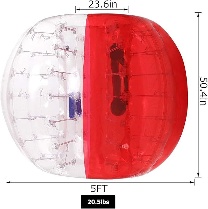 Bumper Bubble Soccer Balls for Teens/Adults, Body Zorb Ball Dia 4FT/5FT(1.2m/1.5m) 1 Pack