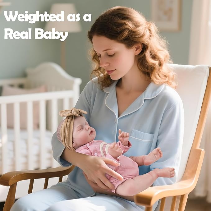 Aori Reborn Baby Dolls Realistic - 20-inch Lifelike Newborn Sleeping Girl with Ultra-Realistic Handcrafted Details, Weighted Real Life Baby Doll for Girls Age 3+, Parents, Elderly