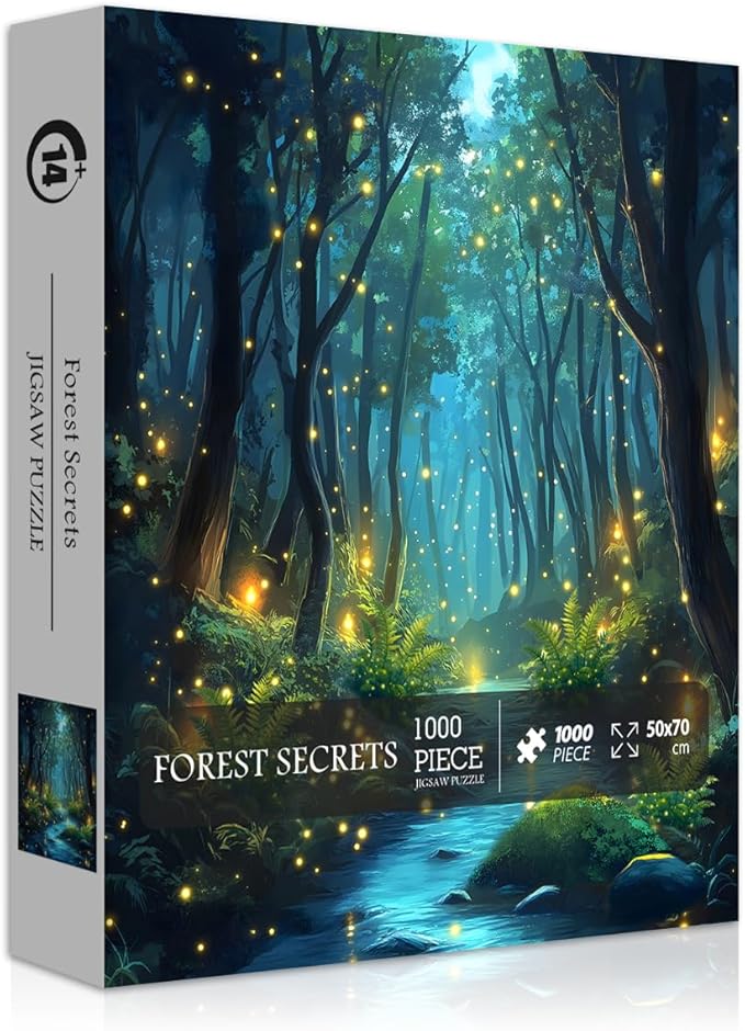 Impossible Puzzles for Adult 1000 Pieces, Magic Forest Fantasy Puzzle,Nature Difficult Challenging Jigsaw Puzzles