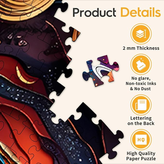 Masseruon 1000 Piece Puzzle for Adults, 26.6 * 26.6in Universe Puzzle for Adults, 1000 Pieces Flat Puzzles with 3D Visual Effect When Completed, Adult Puzzles Games