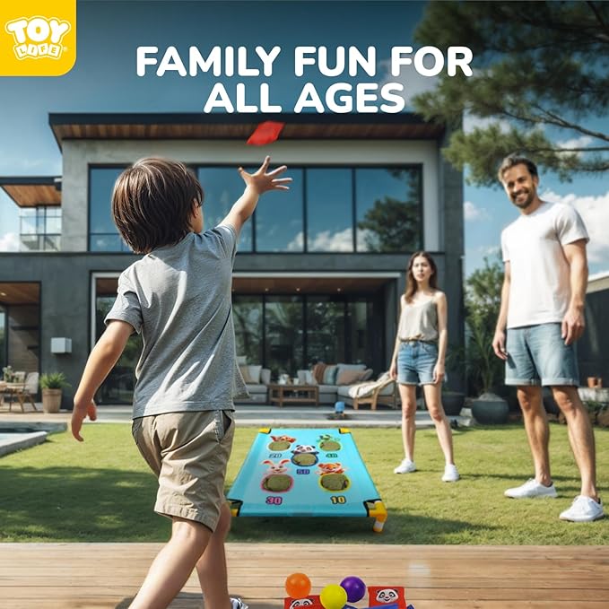 TOY Life Bean Bag Toss Game, Carnival Party Games, Cornhole Set for Kids Outdoor Games, Outside Toys for Kids Ages 4-8, Yard Outdoor Toys for Toddlers 3-5, Gifts for 3 4 5 6 7 Year Old Girls & Boys