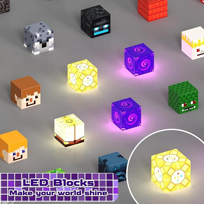 200PCS Magnetic Blocks with Light Up Blocks - Magnetic Building Blocks, Magnetic Cubes STEM Sensory Learning Toys for Kids, Birthday Gifts for Boys and Girls Ages 3+