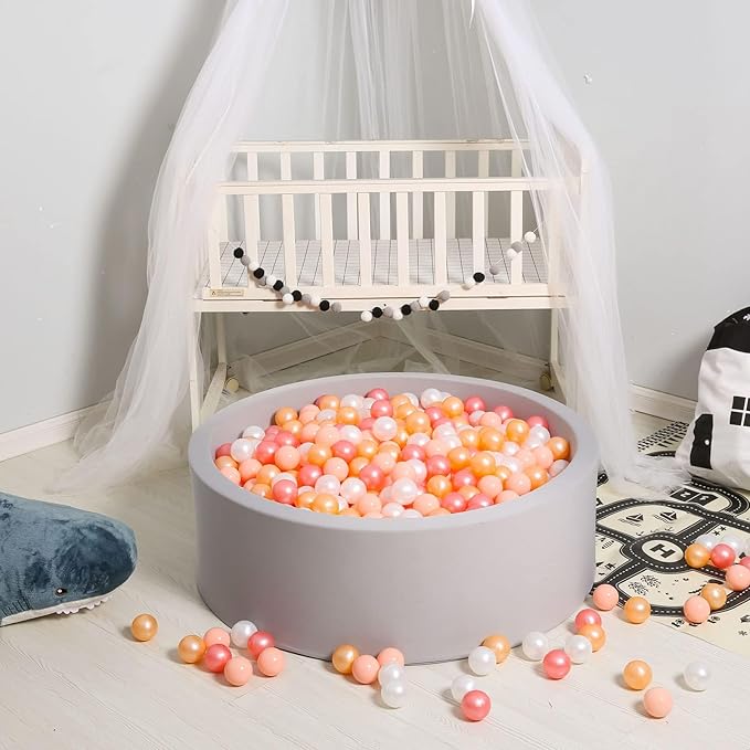 GOGOSO Ball Pit Balls for Toddlers Kids Plastic Balls for Ball-Pit Playpen Pool Baby Play Pastel BPA-Free Non Toxic Play Pastel Crush Proof Bal 50 100 200 500 1000 Count