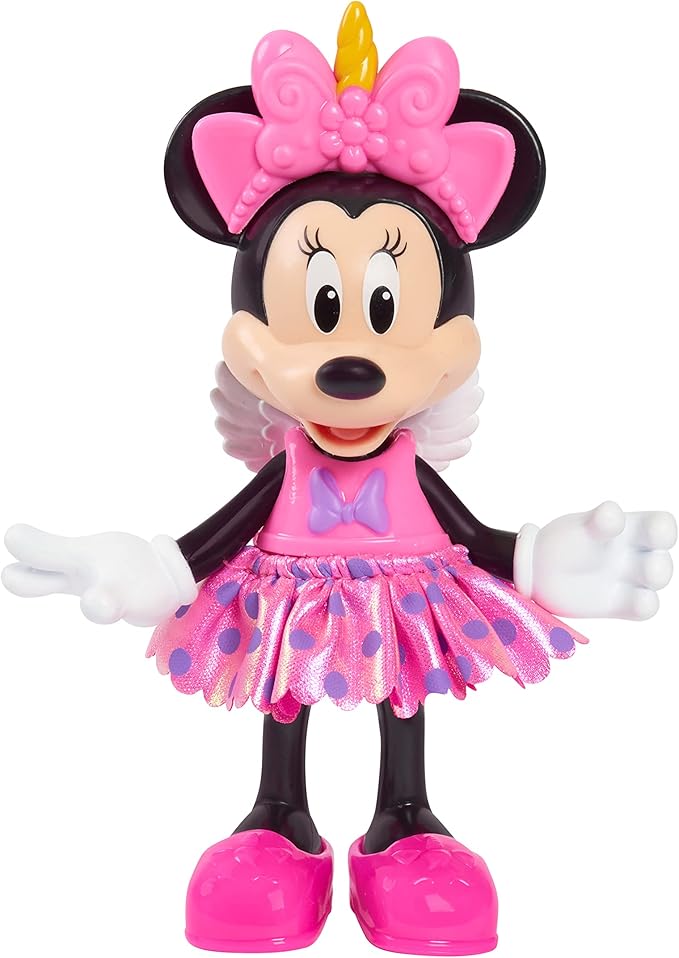 Disney Junior Minnie Mouse Fabulous Fashion Doll Unicorn Fantasy, 14-pieces, Pretend Play, Kids Toys for Ages 3 Up by Just Play