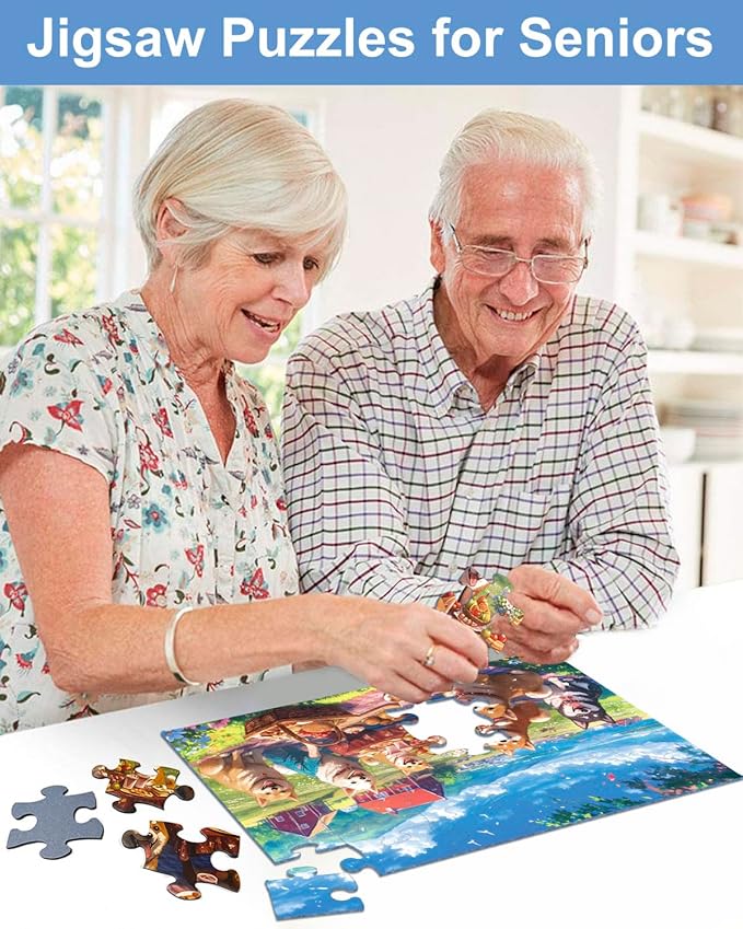 Yigney 6 Pack 36 Large Piece Jigsaw Puzzles for Seniors Alzheimer Product for Elderly Dementia Activities Memory Game for Patients in Nursing Home with Storage Box