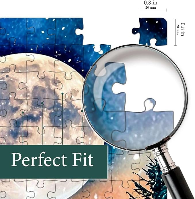 Jigsaw Puzzles for Adults 500 Pieces - Colorful & Detailed Digitally Crafted Art - Letters on Back - Rompecabezas para Adultos - Unique Gifts for Couples Teens (Winter Cabin)
