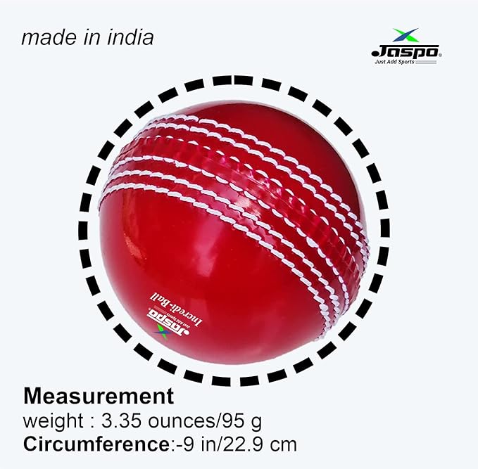 jaspo Incrediball Soft T20 Cricket Training Ball Quantity-1 Indoor Outdoor Play and Cricket Practice 229 Cm Circumference, PVC Material, Colour-Red