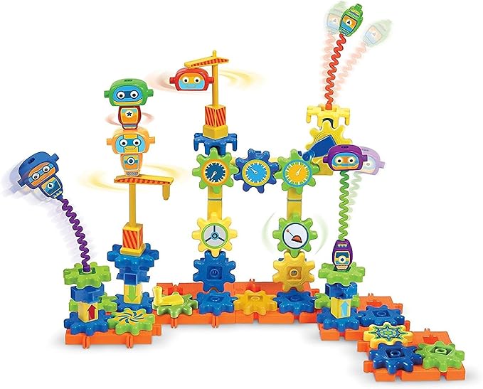 Learning Resources Gears Robot Factory - Building Toys for Kids Ages 4-8, Toddler STEM Toys and Toy Building Sets, Hands-On Educational Construction & Engineering Set for Toddlers