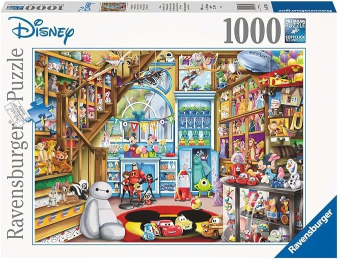 Ravensburger Disney-Pixar Toy Store Jigsaw Puzzle - 1000 Piece Puzzle for Adults and Kids | Unique Softclick Technology | Eco-Friendly Material | FSC Certified