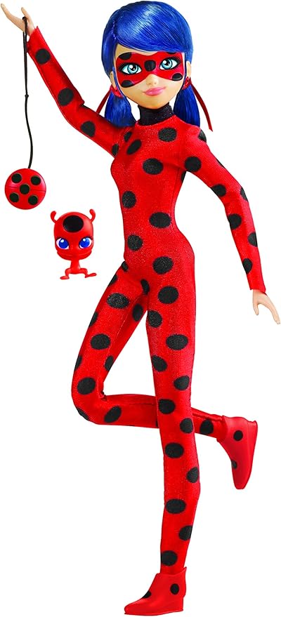 Miraculous Ladybug and Cat Noir Toys Ladybug Fashion Doll | Articulated 26cm Ladybug Doll with Accessories and Miraculous Kwami | Marinette Superhero Ladybug Figurine | Bandai Miraculous Dolls Range