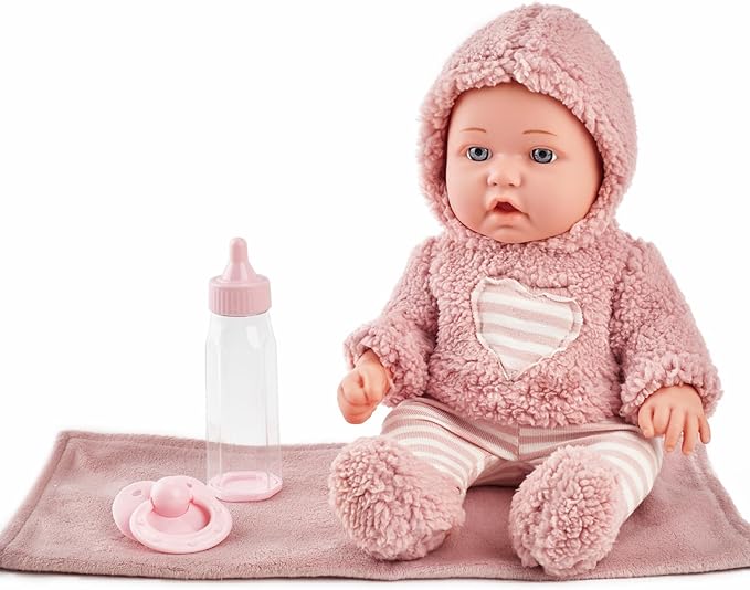 12 inch My First Baby Doll Toy playset with Accessories and Clothes in Gift Box, Ideal Gift for 3+ Years Old Girls Toddlers