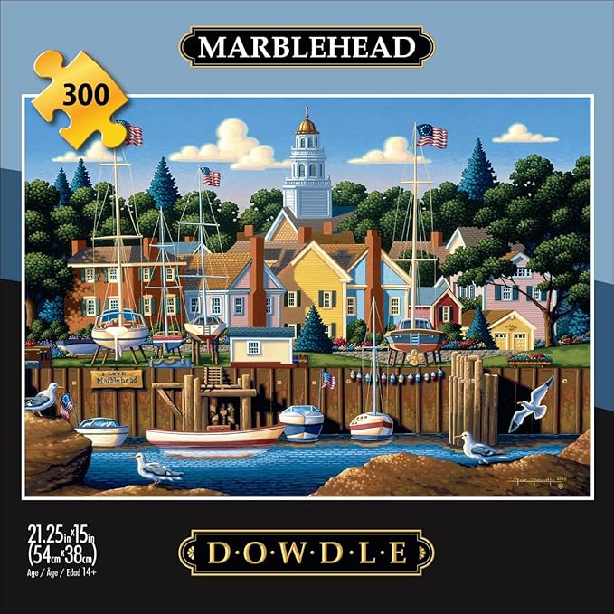 Buffalo Games - Eric Dowdle - Marblehead - Jigsaw Puzzle for Adults - Challenging Puzzle Perfect for Game Nights - Finished Size is 21.25 x 15.00