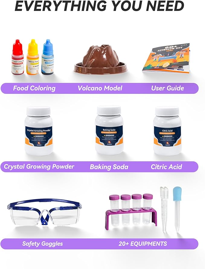 Melican 60+ Science Experiment Kit for Kids Ages 8+, STEM Educational Science Gifts for Kids, First Science Kit for Boys Girl Birthday