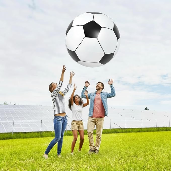 Lewtemi Giant Inflatable Sports Balls Large Inflatable Beach Ball Baseballs Soccer Rainbow Basketball Football for Sport Birthday Party Favor(4 Pcs,Soccer, Baseball, Basketball, Football,27 Inch)
