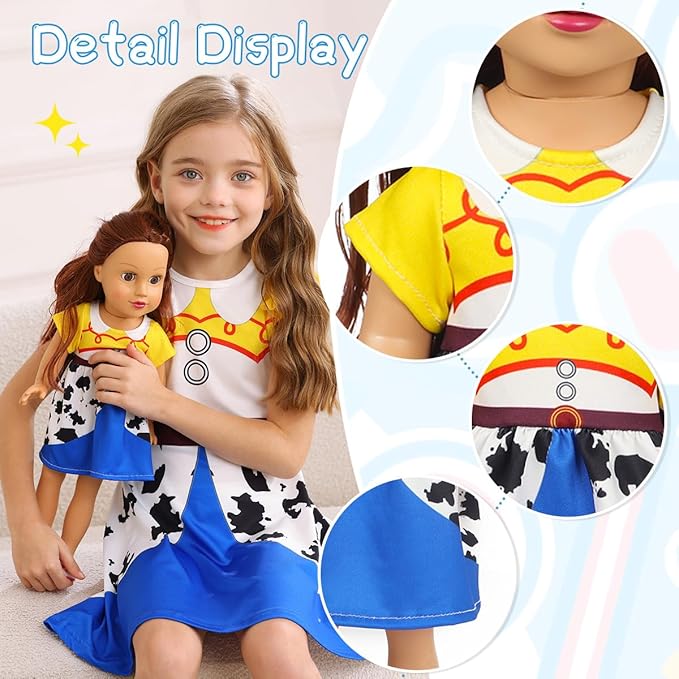 Benylion Doll Clothes for 18 inch Dolls Girls Princess Costume Dress for 18 Inch Doll Include 3Pcs Different Princess Dress Fits All 18 inch Girl Dolls