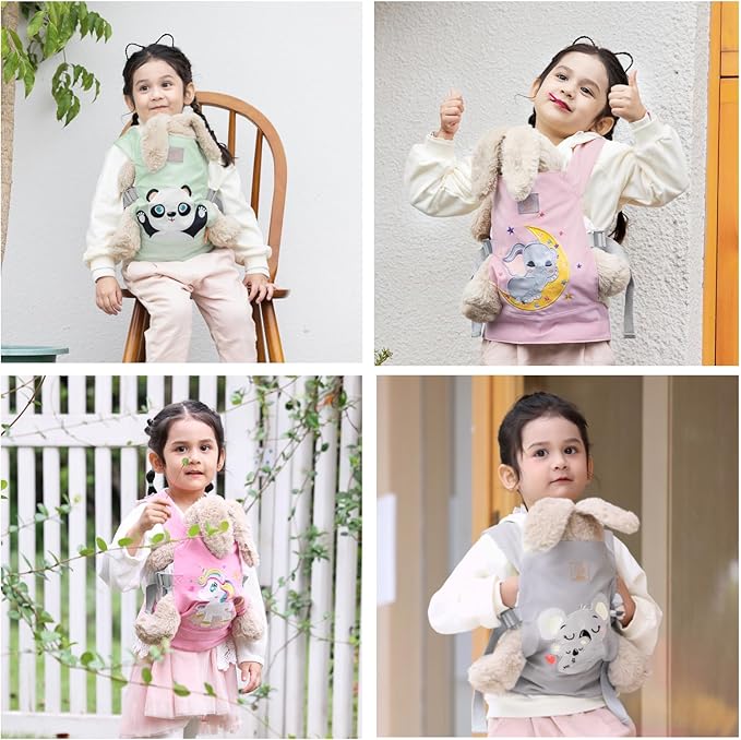 GAGAKU Doll Carrier for Kids Toy Baby Carrier Reborn Doll Carrier with Adjustable Straps for Stuffed Animal American Girl Doll Bitty Baby Doll Accessories - Gray - Embroidered Koala (GGKDC1705)