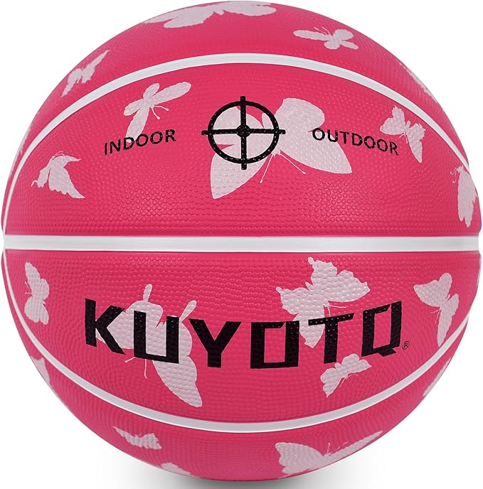 KUYOTQ Kids Youth Adult Size 3/4/5/6/7 (22/25.5/27.5/28.5/29.5") Basketball Premium Rubber or Faux Leather Basketball Indoor Outdoor Basketball for Boys Girls Womens Mens Basketball Gifts (Deflated)