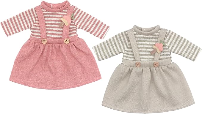 14-16 Inch Doll Clothes Dress and Accessories with Hat Socks 4-packs for 14-16 Inch Baby Doll (Not Include Doll)