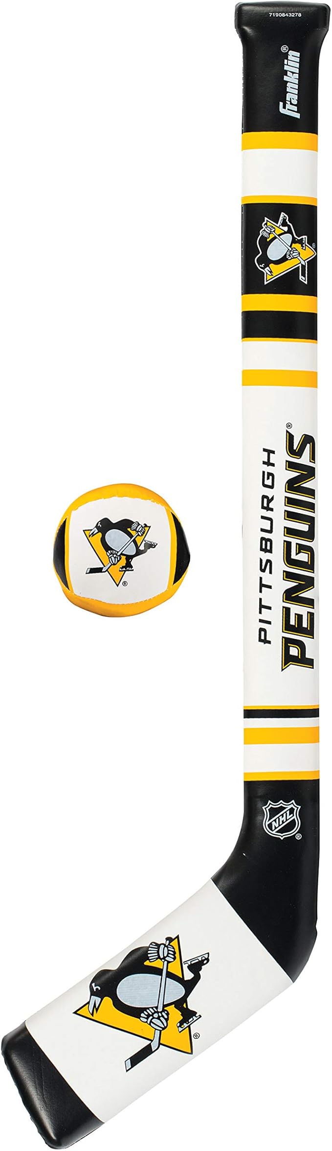 Franklin Sports NHL Team Mini Soft Hockey Stick Set - NHL Team Soft Foam Mini Hockey Stick and Ball - Great Toy for Kids