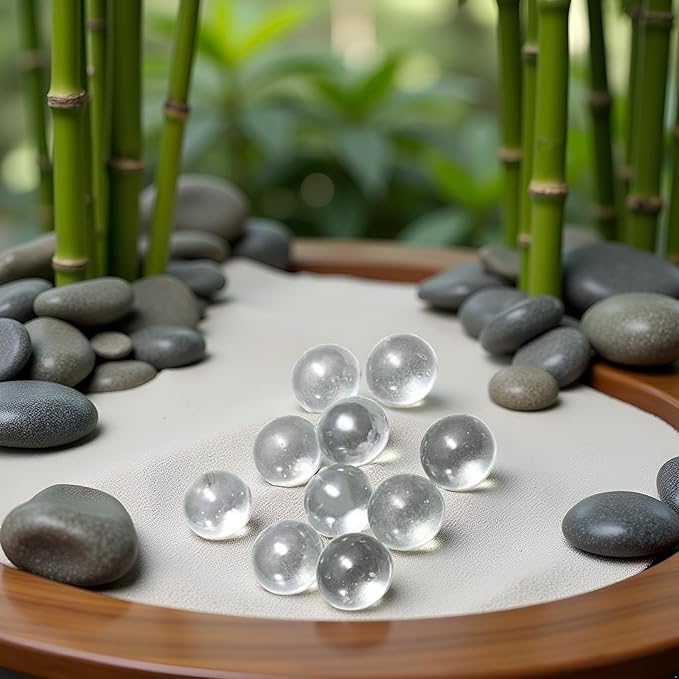 20 Pcs 10mm Clear Glass Marbles Solid Marble Beads Marbles Games Bouncing Ball Pinball Machine for Vase Fish Tank Filler Home Decor, Dice and Marble Games, Sports and Outdoor Play, Decorations