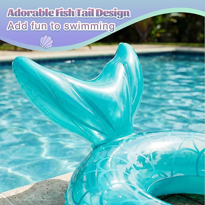 MoKo Inflatable Swimming Ring, Cute Pool Float Tube Decorations Swim Tubes Outdoor Pool Beach Water Floats Party Supplies Floaties
