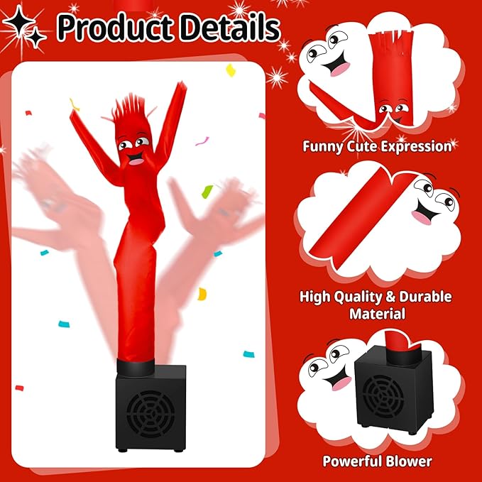 Poen Easter Gifts for Kids Mini Wacky Waving Inflatable Tube Guy with Blower Gag Toy Gift Inflatable Tube Man Birthday Desktop Decor Dancing Blow up Man for Office Party Decor(Funny)