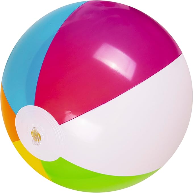 Kangaroo 12 Pack Inflatable Beach Balls for Kids & Adults – 12” Colorful Pool Fun Party Favors, Bulk Beach Toys for Swimming Games, Luau, Birthday, Summer Pool Party Decorations Supplies