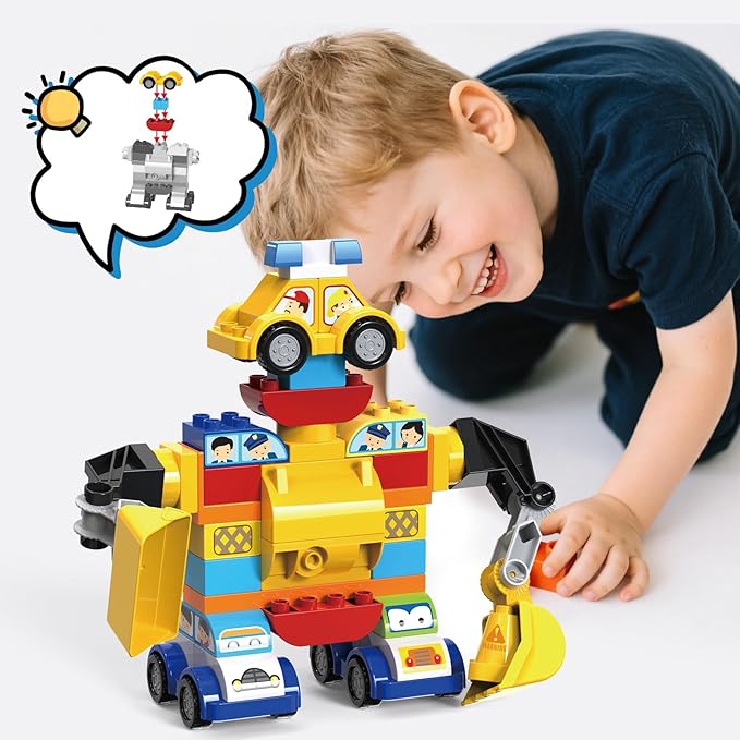 Building Blocks for Toddlers 2-5, 89 PCS Blocks Car Set for Kids Classic Large Building Bricks Compatible with Major Brands Educational Toys for All Ages