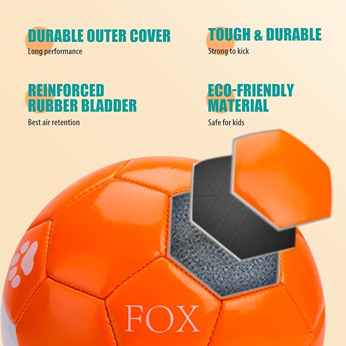 Toddler Soccer Ball Size 2 Size 3 - Small Soft Kids Ball 2 Pack for Ages 1-5 3-8 - Cartoon Sports Toy Boys Girls - Easter Basket Stuffers for Toddlers Kids - Soccer Gift for Indoor Outdoor Games