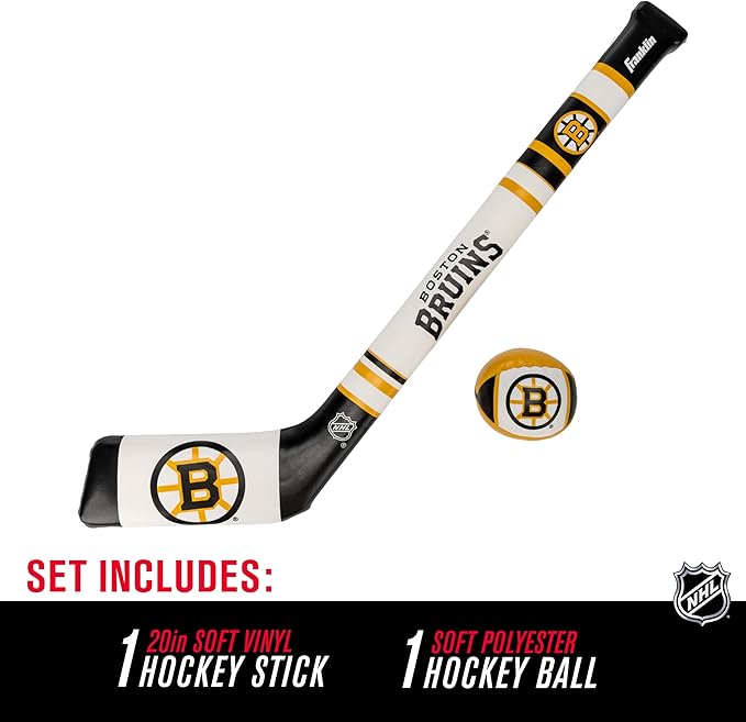 Franklin Sports NHL Team Mini Soft Hockey Stick Set - NHL Team Soft Foam Mini Hockey Stick and Ball - Great Toy for Kids