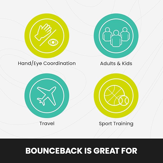 Waboba Bounceback Returning Yellow Moon Ball Hyper Bouncy Balls, Extreme Bounce and Fun, Super High Bouncing Ball for Active Play and Outdoor Games
