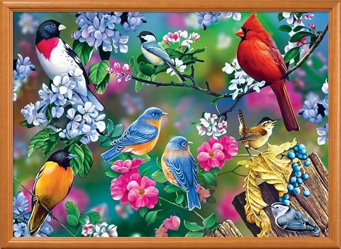 MasterPieces 1000 Piece Jigsaw Puzzle for Adults, Family, Or Youth - Songbird Collage - 19.25"x26.75"