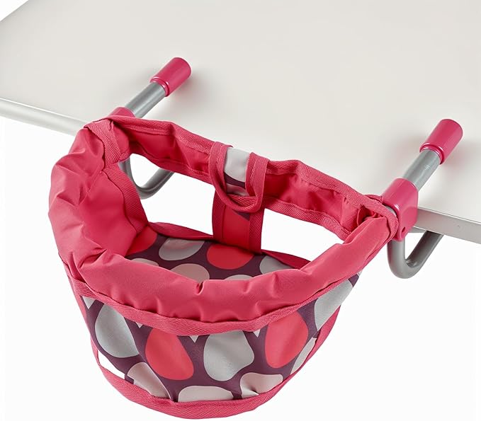 BABESIDE Baby Doll High Chair with Feeding Accessories, Doll High Chair Set for 12-20 Inch Dolls,Baby Doll Highchair & Feeding Set for Pretend Play, Perfect for 3+ Year Old Kids Boys & Girls