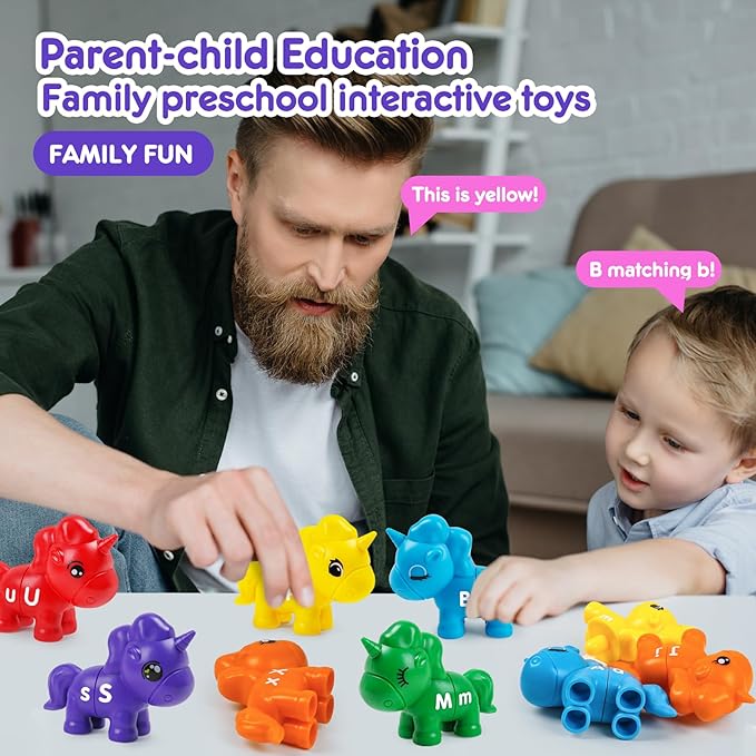 TSYAN Matching Letter Fine Motor Toys for Toddlers,ABC Alphabet Preschool Learning Activities Classroom Must Haves Sensory Sorting Educational Toy Sets for Kids Toddler 3 4 5 6 Years Old…