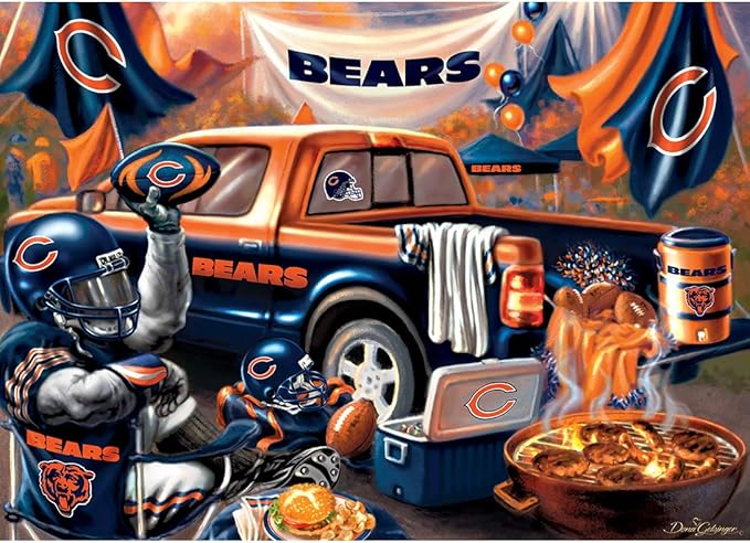 MasterPieces - 1000 Piece Jigsaw Puzzle, NFL Chicago Bears, Fun for Adults and Family, Non-Glare Finish, 19.25"x26.75"