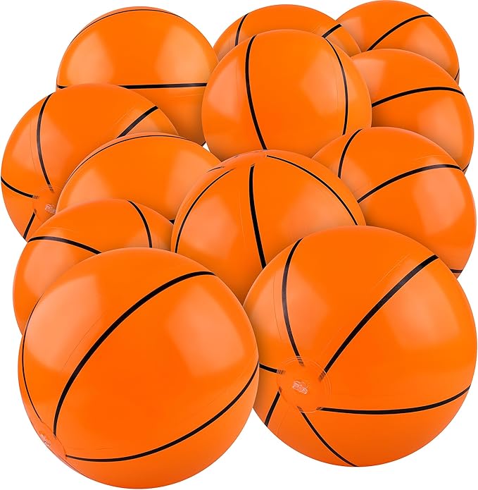Fovths 12 Pieces Inflatable Beach Balls 11 Inch Blow Up Party Supplies Swimming Pool Toys for Summer Water Games Birthday Sports Theme Party Favors