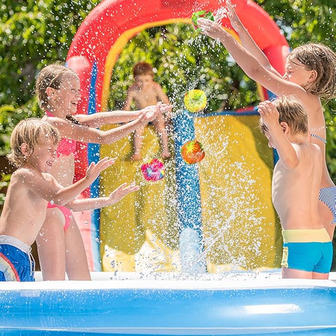 12 Pcs Water Splash Balls Float Mini Water Bomb Balls for Pool, Water Absorbent Ball for Water Activities, Summer Beach Soaking Games Ball Party Activities