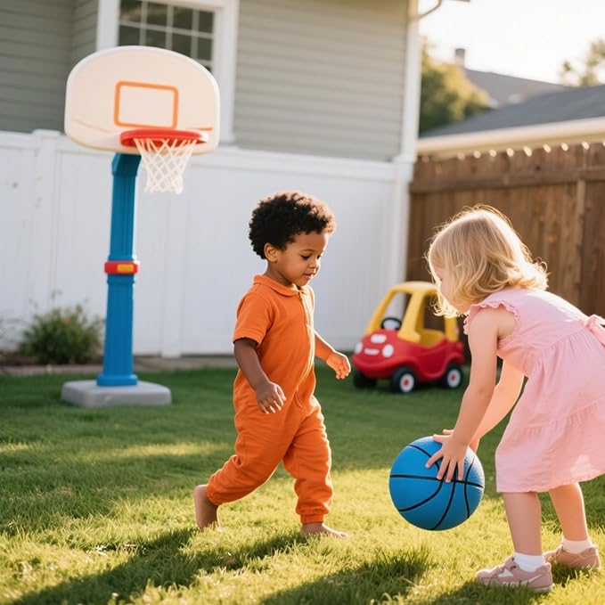 Mini Basketballs 3 Pack - 7inch Small Basketball Size 3 Set with Pump Needle - Ideal for Mini Hoop, Outdoor & Indoor Play - Kids Basketball Party Favors