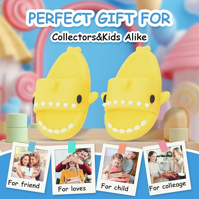 Clothing Shark Summer Sandals for Dolls - Open-Toe Slippers, Cute Accessories for Photography, Display & Collectors Age Limit 15 (Yellow)