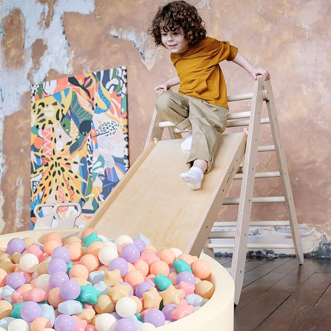 Realhaha Ball Pit Balls 50 100 200 500, Star Shapes for Babies Kids Playpen Plastic Balls for Babies Ball Pool Puppy Playballs