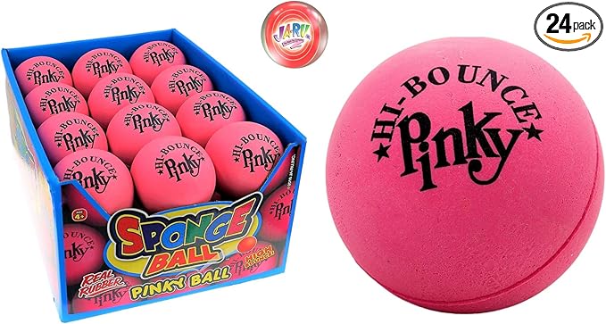 JA-RU Hi Bounce Pinky Ball (24 Balls) – Solid Pink Rubber Bouncy Balls for Kids, Outdoor Playground Toys, Stress Relief Toy & Massage Balls, Bulk Party Favors & Classroom Prizes. 976-24p