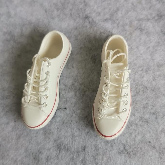 1:6 Scale Figure Shoes Sneakers Shoe for 1/6 12 inch Female Action Figure Phicen TBLeague (White)