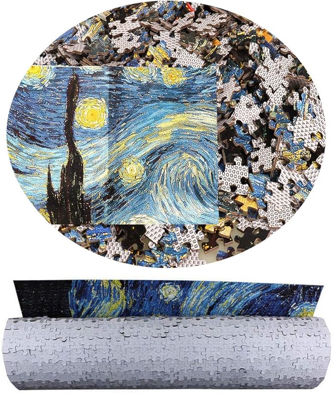 BEIWO Puzzle-Starry Night by Vincent Van Gogh Jigsaw Puzzles, 1000 Piece Puzzles for Adults and Kids (Starry Night, Square-1000 Pieces)