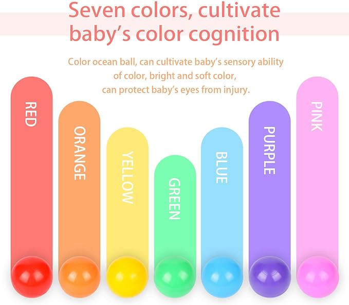 TRENDBOX Ball Pit Balls Plastic Balls for Ball Pit Pool Playpen Babies Kids Children Birthday Parties