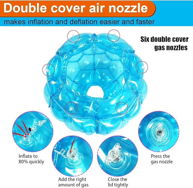 SUNSHINEMALL 2 Pack Inflatable Bumper Balls for Kids Giant Zorb Ball Sumo Balls Human Hamster Ball Bubble Balls for Adults Full Body Buddy Outdoor Toys for Kids(36" Blue)