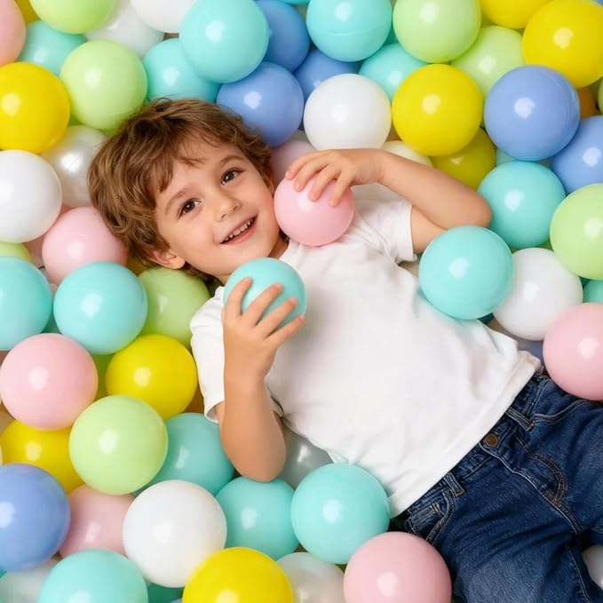 GOGOSO Ball Pit Balls for Toddlers Kids Plastic Balls for Ball-Pit Playpen Pool Baby Play Pastel BPA-Free Non Toxic Play Pastel Crush Proof Bal 50 100 200 500 1000 Count
