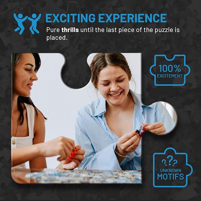 Misu Games Black Box Puzzle Without Template, Jigsaw Puzzles for Adults 1000 Pieces, Cool Jig-Saw Puzzels 20x27 Multiple Categories, Difficult Puzzle (Architecture, 2023)