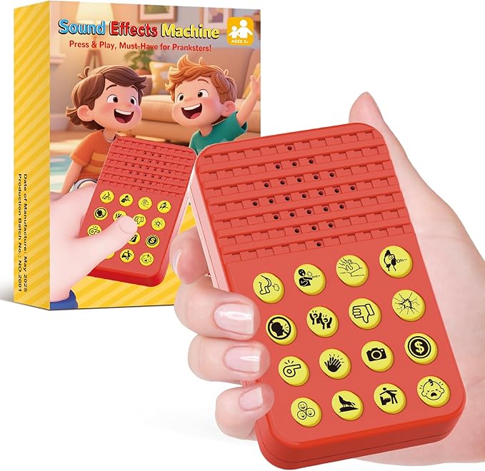 Sound Effects Machine - 16 Hilarious Sound Buttons for Kids - Easter Basket Stuffers for Teen Boys & Girls - Funny Cool Gag Gifts for Kids Birthday Gift for 4 5 6 7 8 Year Old Boy